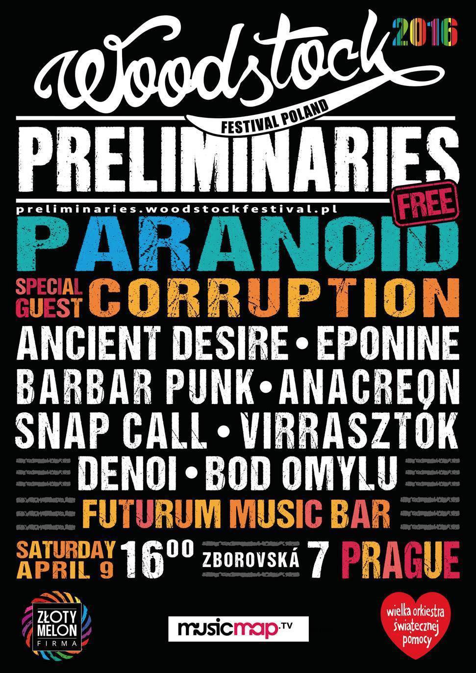 Eliminacje Przystanek Woodstock Prague Official Poster